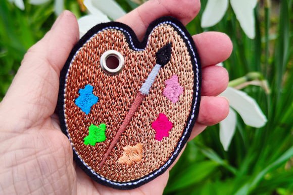 Artist’s Palette Machine Embroidery Design