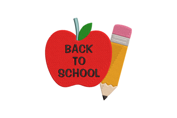 Back to School Apple and Pencil