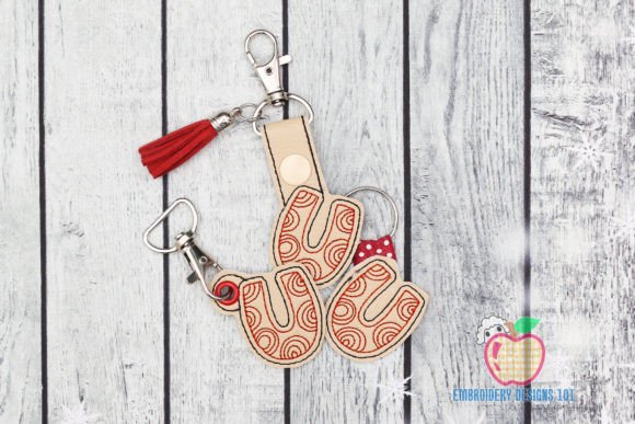 Letter U ITH Keyfob Design