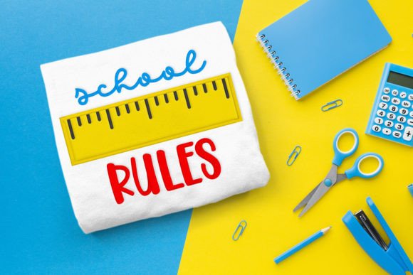 School Rules Applique Embroidery